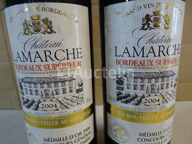 2 flessen bordeaux château lamarche 2004 - afbeelding 3 van  4