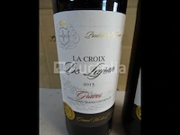 2 flessen bordeaux graves la croix de leyran 2015 - afbeelding 2 van  4