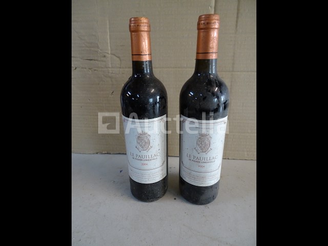 2 flessen bordeaux le pauillac de pichon longueville 2004 - afbeelding 1 van  4