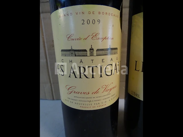 2 flessen bordeaux les artigaux graves de vayres 2009 - afbeelding 2 van  4