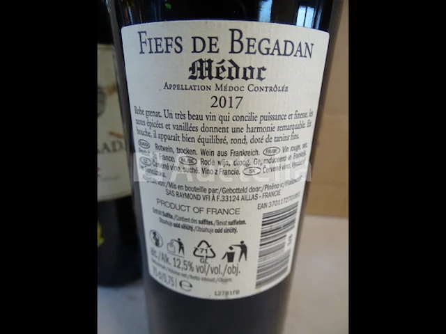 2 flessen bordeaux médoc fiefs des begadon 2017 - afbeelding 5 van  5