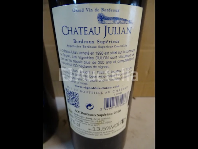 2 flessen bordeaux supérieur château julian 2010 - afbeelding 3 van  3