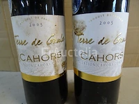 2 flessen cahors terre de gaule 2005 - afbeelding 2 van  4