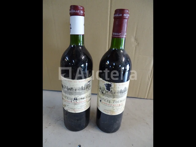 2 flessen canon fronsac château toumalin 1992 - afbeelding 1 van  4