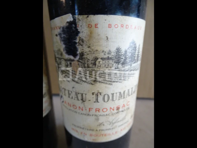 2 flessen canon fronsac château toumalin 1992 - afbeelding 2 van  4