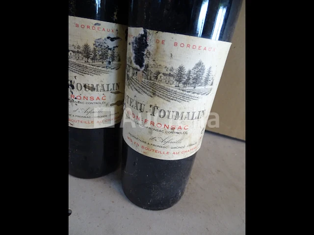 2 flessen canon fronsac château toumalin 1992 - afbeelding 4 van  4