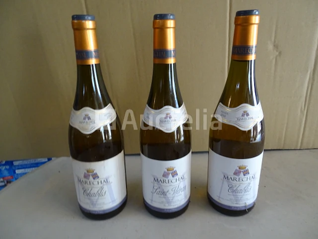2 flessen chablis maréchal 2014, 1 fles saint-véran maréchal 2014 - afbeelding 1 van  8