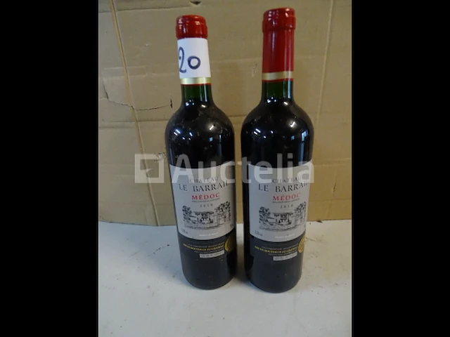 2 flessen château le barrail médoc 2010 - afbeelding 1 van  4