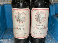 2 flessen château les ormes de pez 1966 - afbeelding 1 van  2