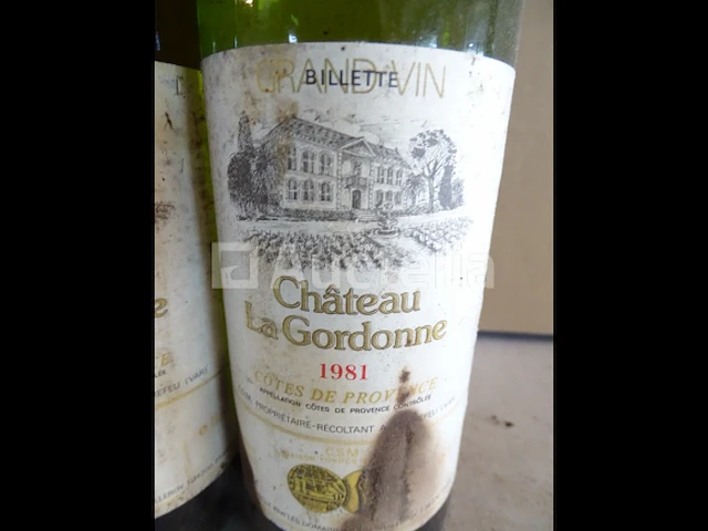 2 flessen côtes de provence château la gordonne 1981 - afbeelding 2 van  3