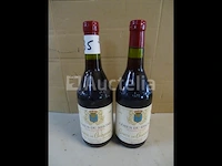 2 flessen côtes du rhône comté de chamfort 1985 - afbeelding 1 van  3
