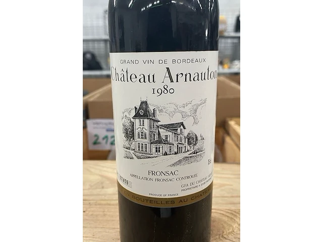 2 flessen + glas château arnauton, 1980 - afbeelding 1 van  2