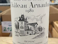 2 flessen + glas château arnauton, 1980 - afbeelding 1 van  2