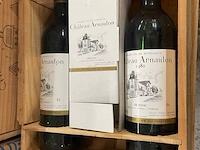 2 flessen + glas château arnauton, 1980 - afbeelding 2 van  2