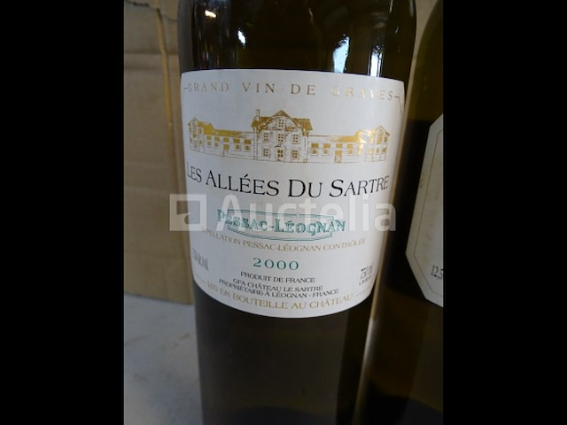 2 flessen grand vin de graves les allées de sartre 2000 - afbeelding 2 van  6