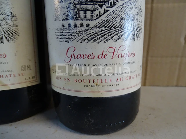 2 flessen graves de vayres château pichon bellevue 1990 - afbeelding 3 van  4