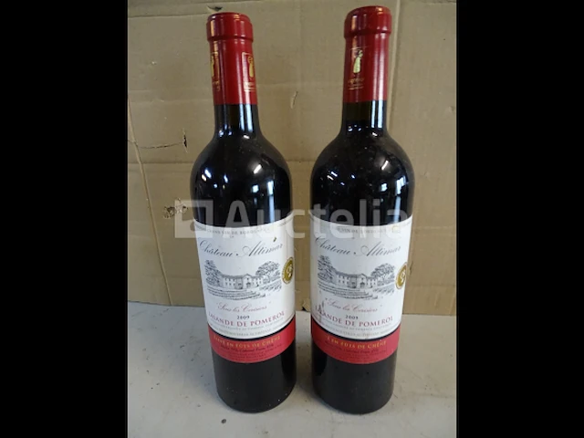 2 flessen lalande de pomerol château altimar 2009 - afbeelding 3 van  5