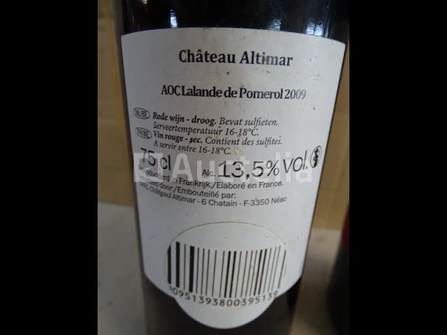 2 flessen lalande de pomerol château altimar 2009 - afbeelding 4 van  5