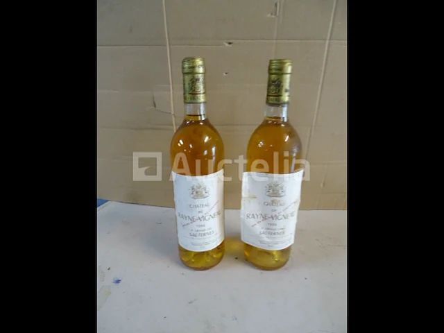 2 flessen sauternes 1er grand cru château de rayne vigneau 1986 - afbeelding 1 van  4
