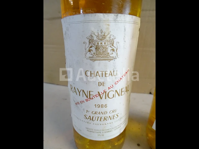 2 flessen sauternes 1er grand cru château de rayne vigneau 1986 - afbeelding 2 van  4