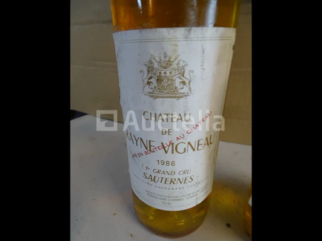 2 flessen sauternes 1er grand cru château de rayne vigneau 1986 - afbeelding 4 van  4