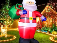 2 ft opblaasbare kerstman met led licht (183cm) - afbeelding 1 van  4