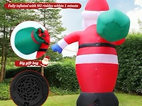 2 ft opblaasbare kerstman met led licht (183cm) - afbeelding 4 van  4