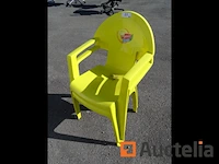 2 gele ice tea pvc stoelen - afbeelding 1 van  5