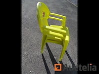 2 gele ice tea pvc stoelen - afbeelding 2 van  5