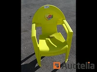 2 gele ice tea pvc stoelen - afbeelding 3 van  5