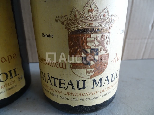2 genummerde flessen châteauneuf-du-pape château maucoil 1984 - afbeelding 4 van  7