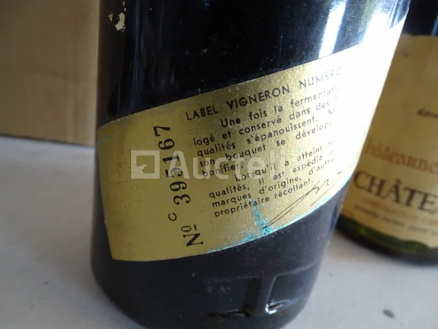2 genummerde flessen châteauneuf-du-pape château maucoil 1984 - afbeelding 6 van  7
