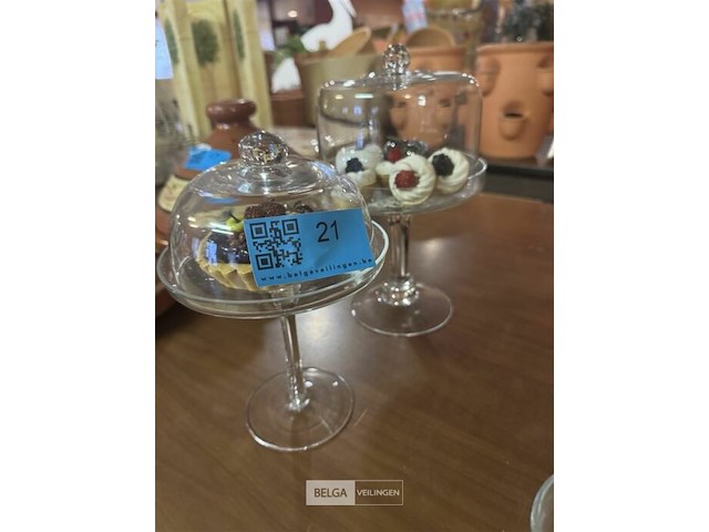 2 glazen stolpen - afbeelding 2 van  5