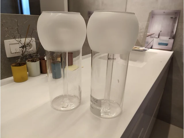 2 glazen theelichthouders / vazen serax ameno - afbeelding 1 van  3