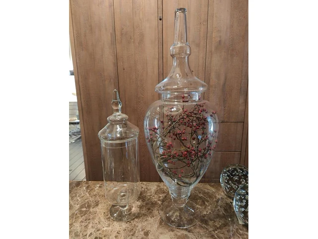 2 glazen vazen flamant - afbeelding 2 van  2