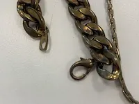 2 goudkoleurige kettingen en 1 zilverkleurige armband - afbeelding 5 van  7