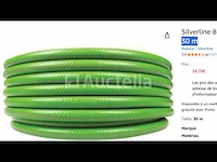 2 groene waterslangen versterkt pvc 30 m - afbeelding 1 van  2