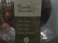 2 grote glazen kerstbollen diameter 150 (bronskleur) - afbeelding 2 van  2