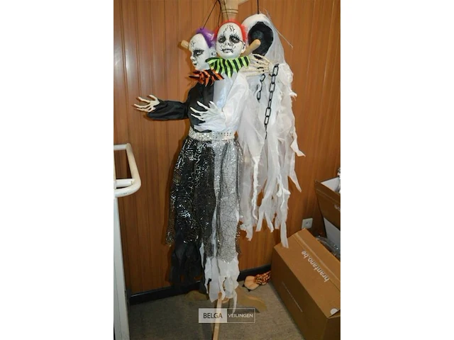 2 halloween deco poppen - afbeelding 1 van  5