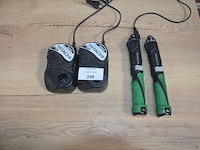 2 hitachi accu schroefmachines db3dl2 met 2 laders en 2 accu (b402) - afbeelding 1 van  5