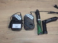 2 hitachi accu schroefmachines db3dl2 met 2 laders en 2 accu (b402) - afbeelding 2 van  5