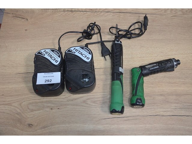 2 hitachi accu schroefmachines db3dl2 met 2 laders en 2 accu (b402) - afbeelding 1 van  5