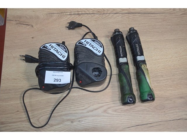 2 hitachi accu schroefmachines db3dl2 met 2 laders en 2 accu (b402) - afbeelding 1 van  5