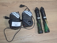 2 hitachi accu schroefmachines db3dl2 met 2 laders en 2 accu (b402) - afbeelding 1 van  5