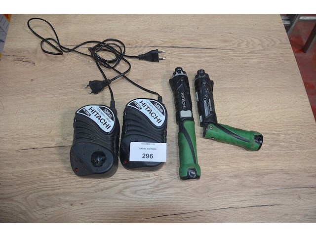 2 hitachi accu schroefmachines db3dl2 met 2 laders en 2 accu (b402) - afbeelding 1 van  5