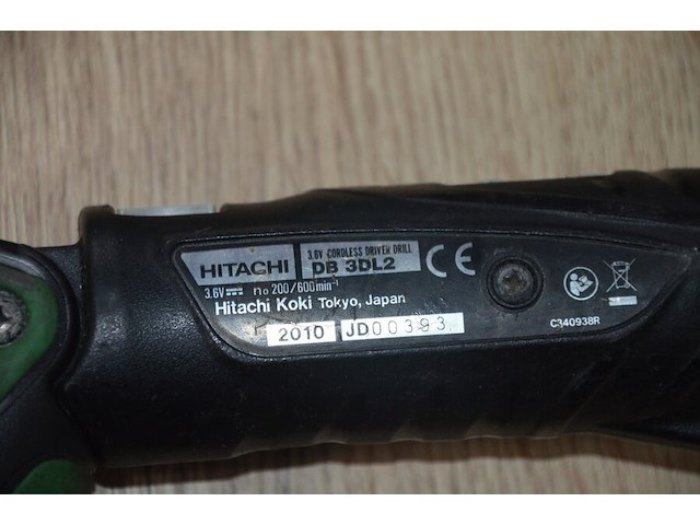 2 hitachi accu schroefmachines db3dl2 met 2 laders en 2 accu (b402) - afbeelding 5 van  5