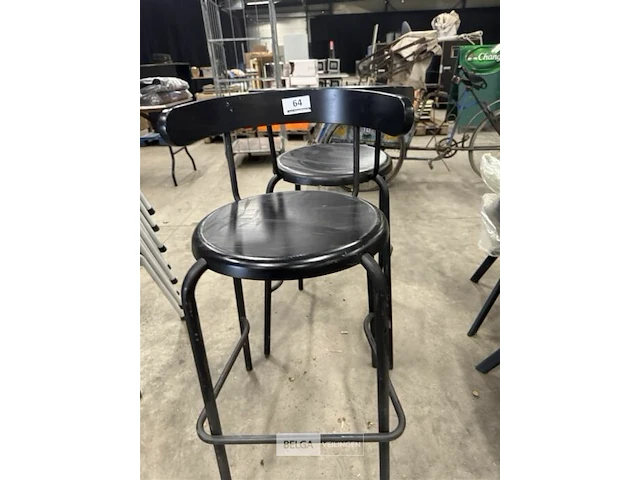 2 hoge stoelen - afbeelding 2 van  3