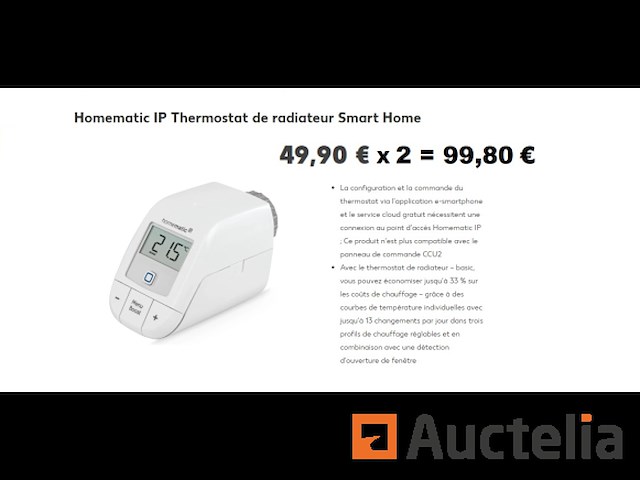 2 homematic smart home radiatorthermostaten - afbeelding 1 van  5