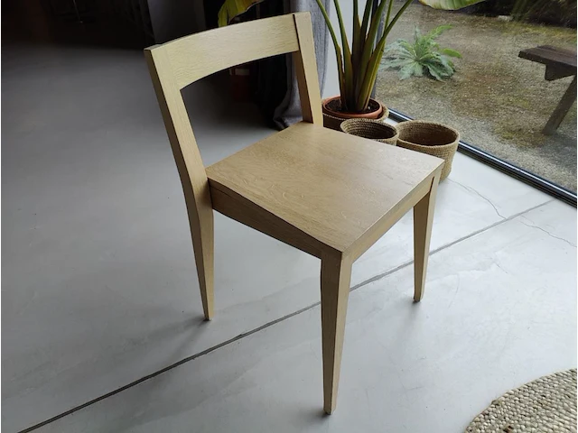 2 houten design bijzetstoelen awg bob reeth antwerp - afbeelding 1 van  4