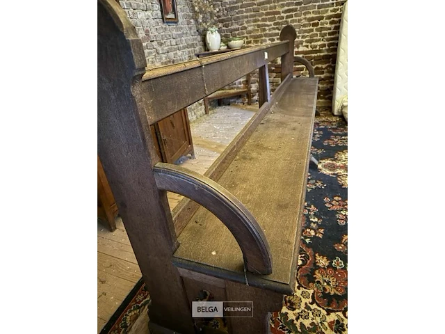 2 houten kerkbanken - afbeelding 3 van  3